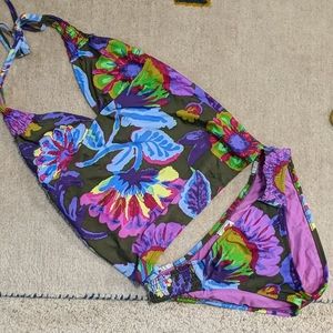 Lucky brand bikini & matching cover up dress top L